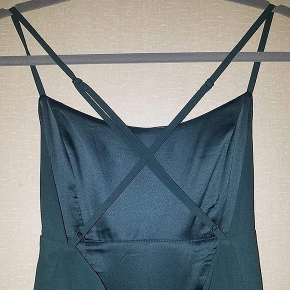 Lulu's Romance Forest Green Backless Maxi Dress - Picture 5 of 7